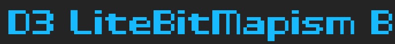 D3 LiteBitMapism Bold-Selif font